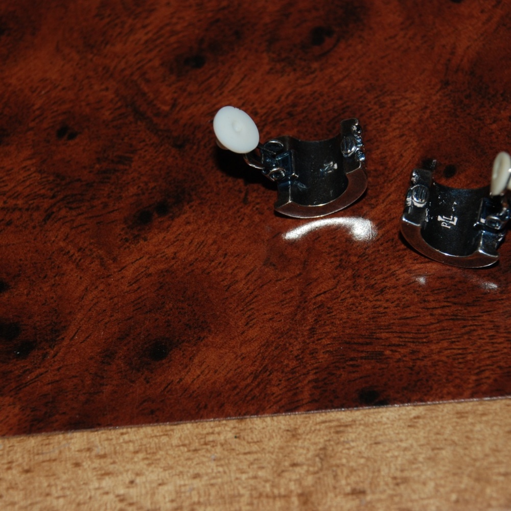 Ralph Lauren SilverTone Clip Earrings - Picture 4 of 4
